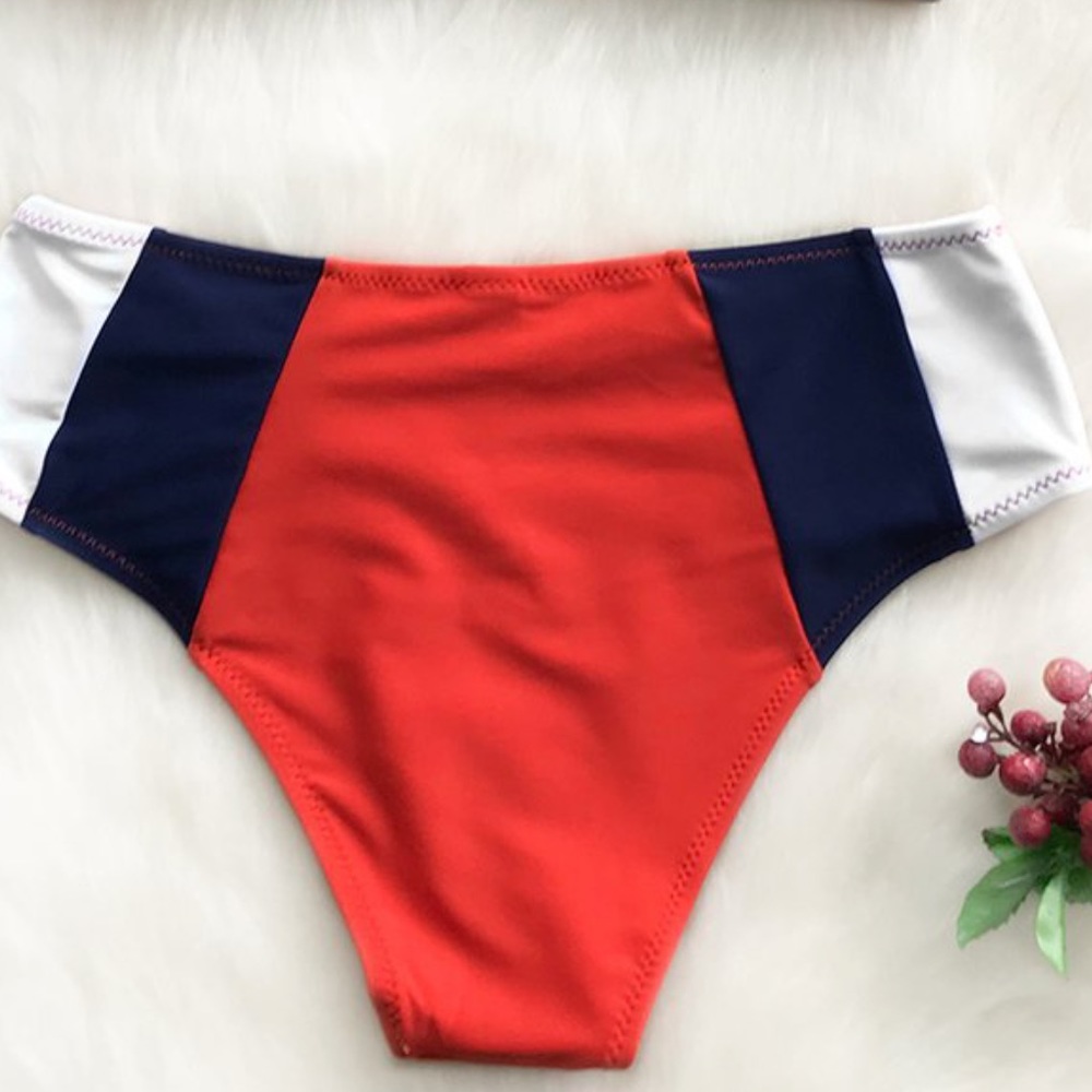 NWT Tricolor Bandeau Bikini - Picture 4 of 4
